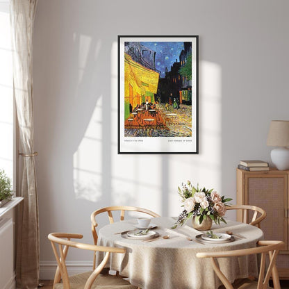 Leinwandbild - Cafe at Night (1 Part) Vertical