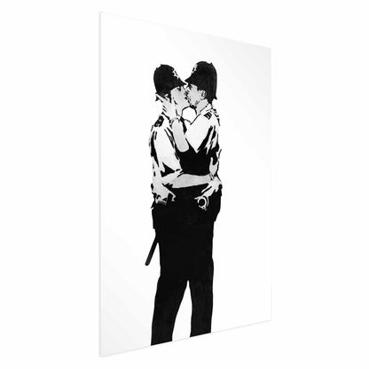 Poster Küssende Polizisten – Street-Art-Klassiker von Banksy