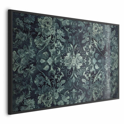 Poster - Carpet Ornaments in Emerald Shades Artgeist