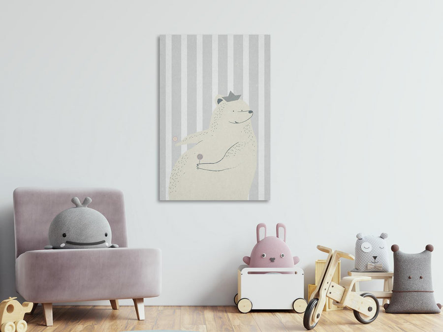 Leinwandbild - Teddy Bear Gourmand (1 Part) Vertical Artgeist