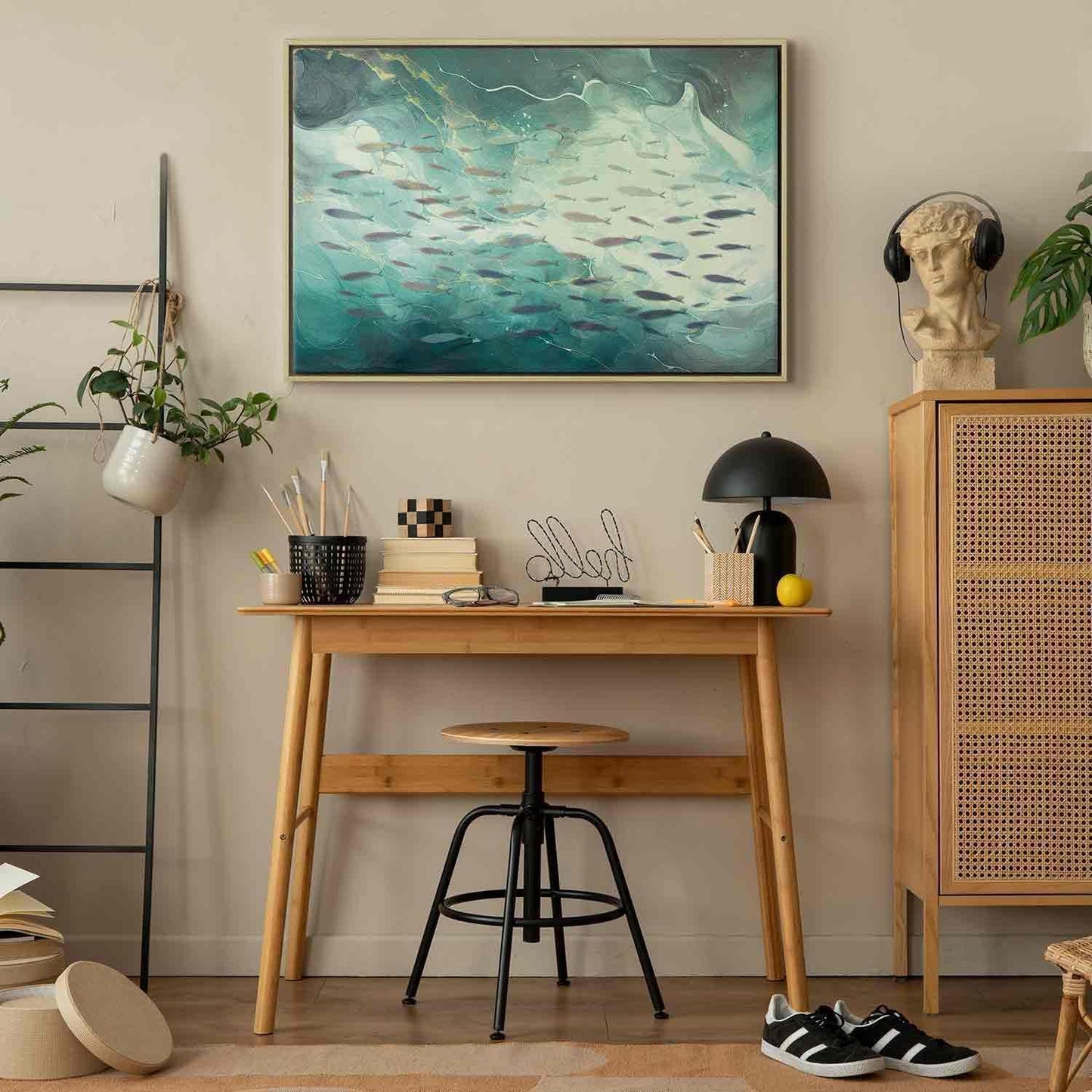 Leinwandbild - School of small fish