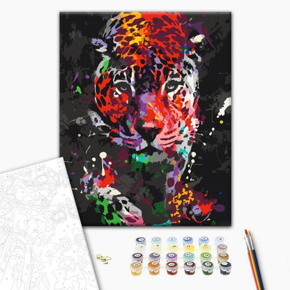 Malen nach Zahlen - Spotted Leopard