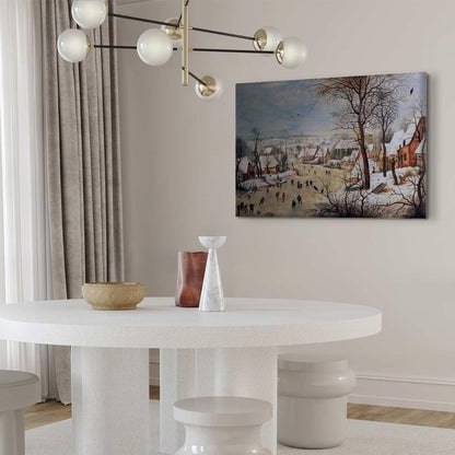 Leinwandbild - Pieter Bruegel the Elder – Winter Landscape with Birdtrap