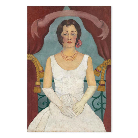 Leinwandbild - Frida Kahlo – Portrait of a Lady in White