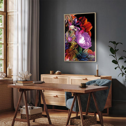 Leinwandbild - Nature in Summer Hues (1-part) - Flower Garden of Inspiration