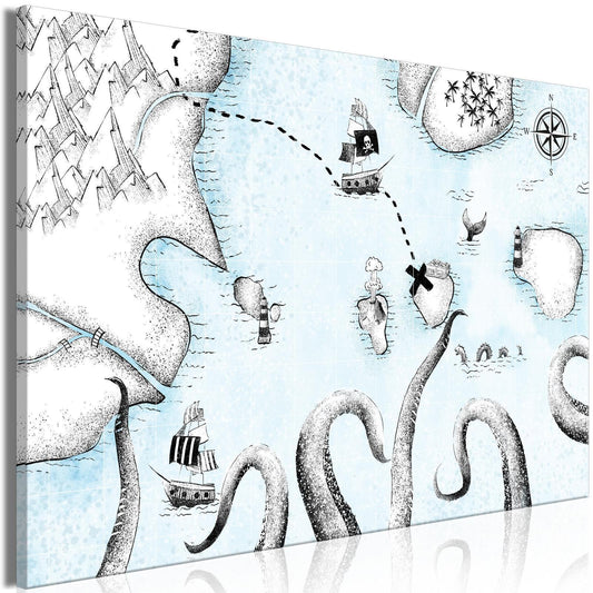 Leinwandbild - Treasure Map (1 Part) Wide Artgeist