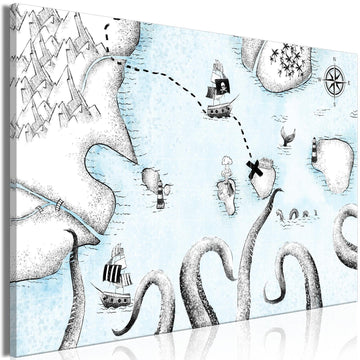 Leinwandbild - Treasure Map (1 Part) Wide Artgeist