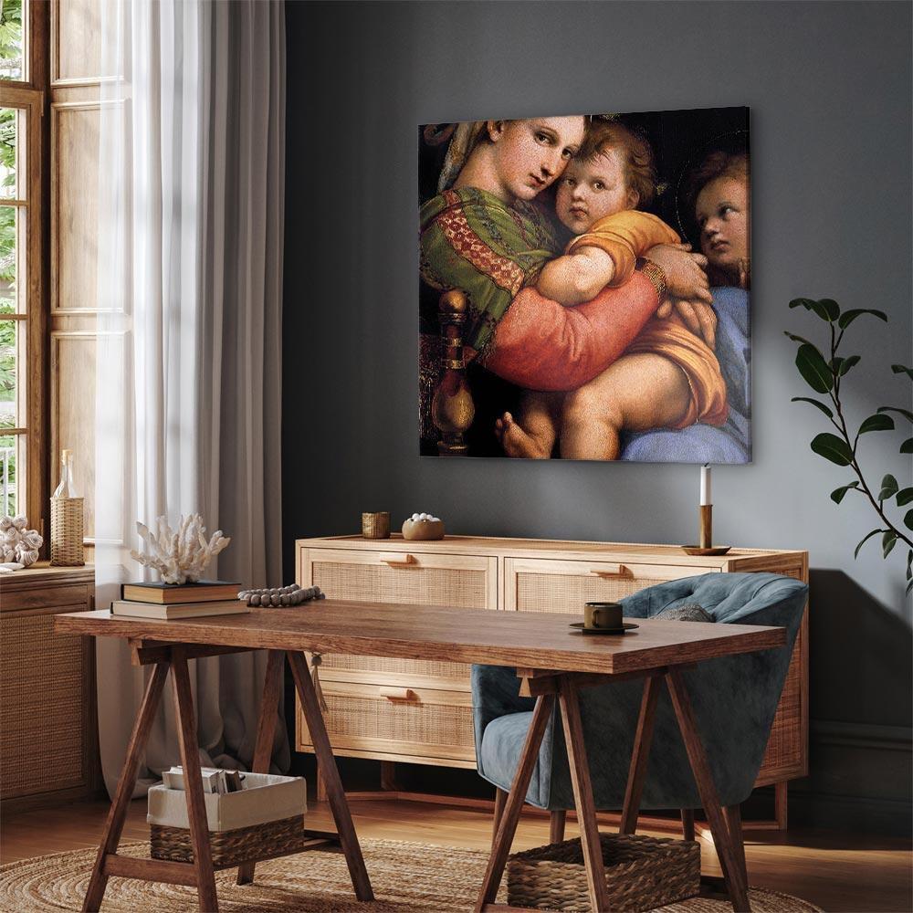 Leinwandbild - Rafael Santi – Madonna on a Chair