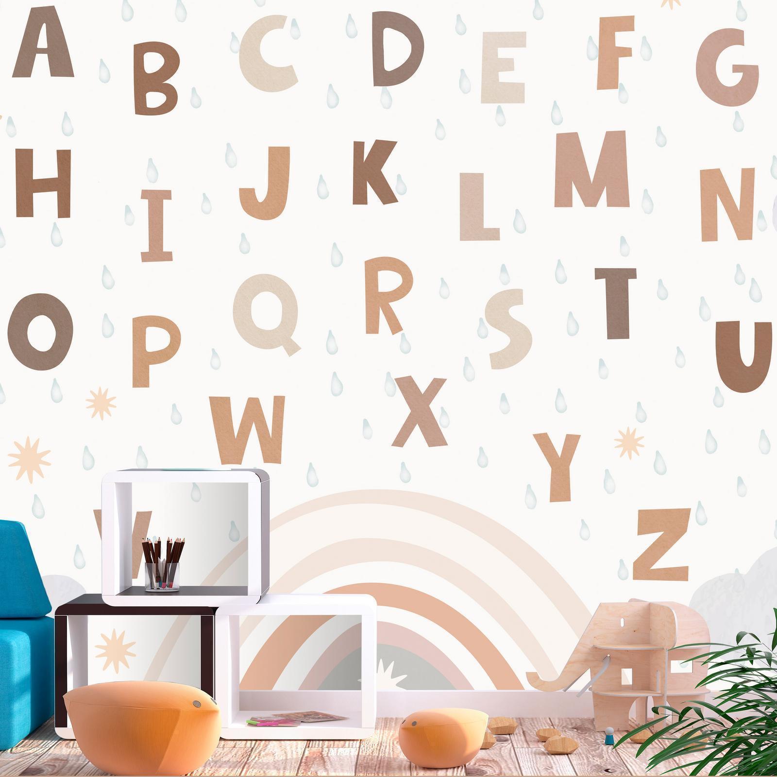 Fototapete - Letters in Soft Colours Artgeist