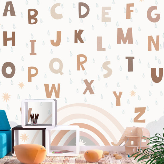 Fototapete - Letters in Soft Colours Artgeist