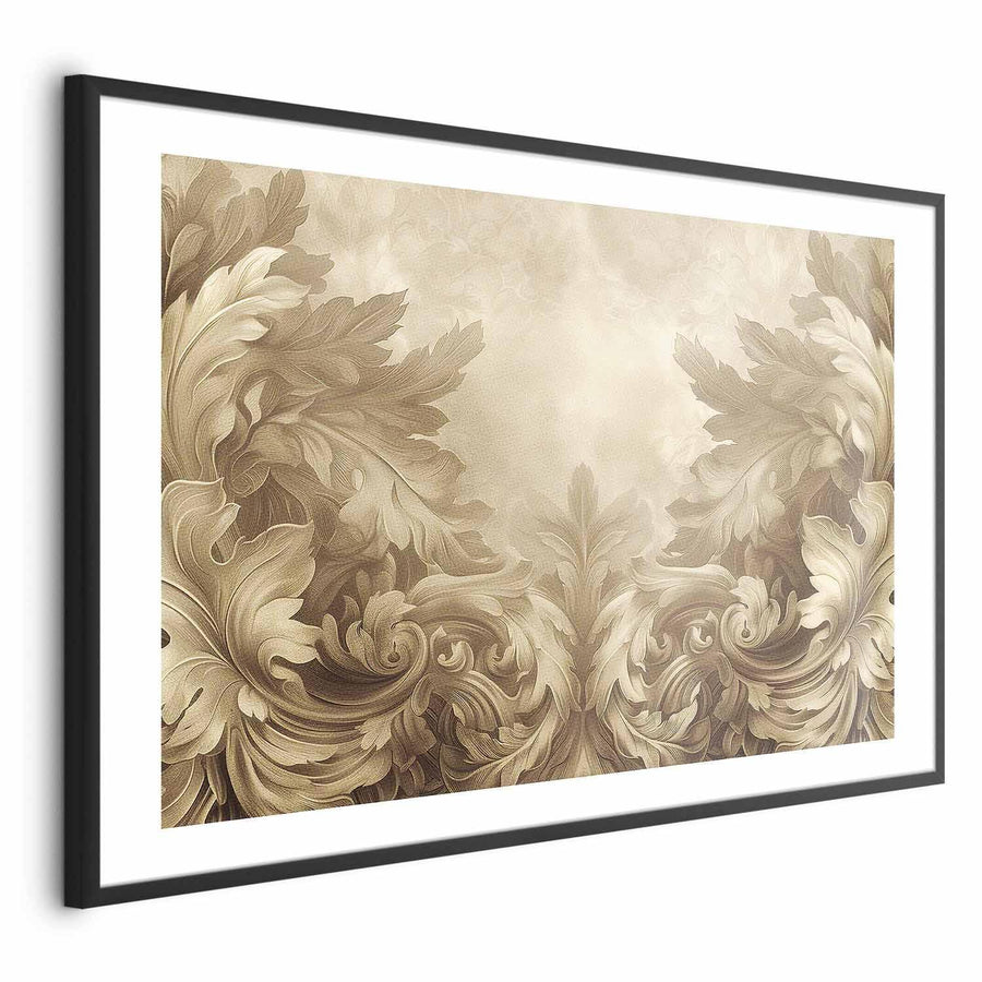 Poster - Carved Ornaments in Sepia Shades Artgeist