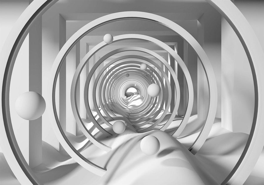 Fototapete „Geometrische Tiefe“ – 3D-Effekt für moderne Räume
