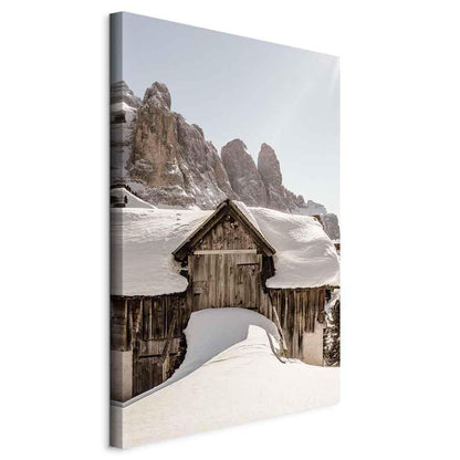 Leinwandbild - Winter in the Dolomites (1 Part) Vertical