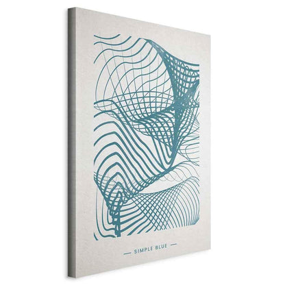 Leinwandbild - Simple Blue (1 Part) Vertical