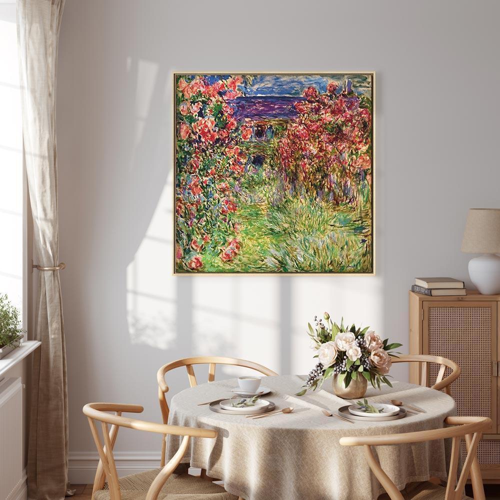 Leinwandbild - Claude Monet – La maison dans les roses