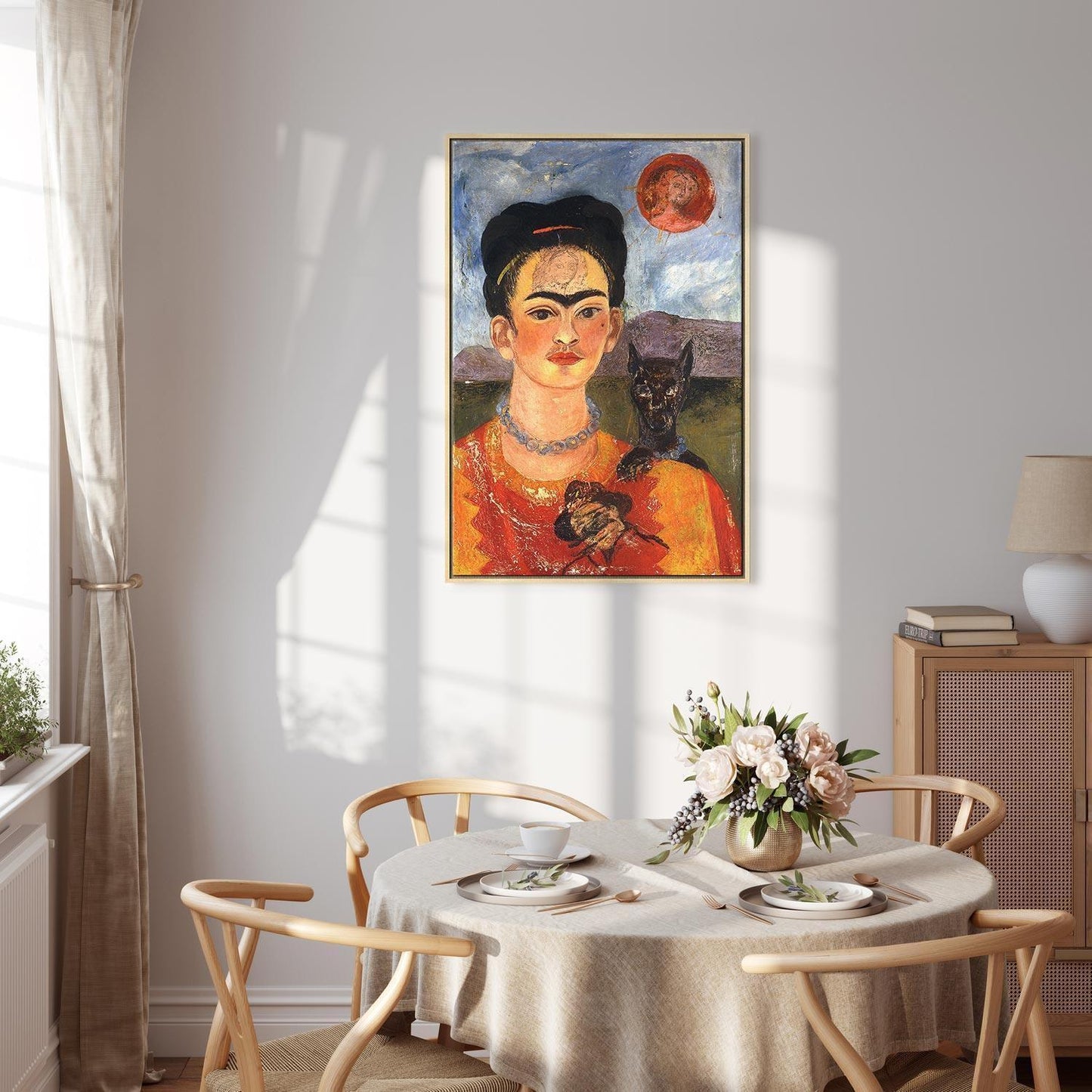 Leinwandbild - Frida Kahlo – Self-Portrait with Diego on My Breast