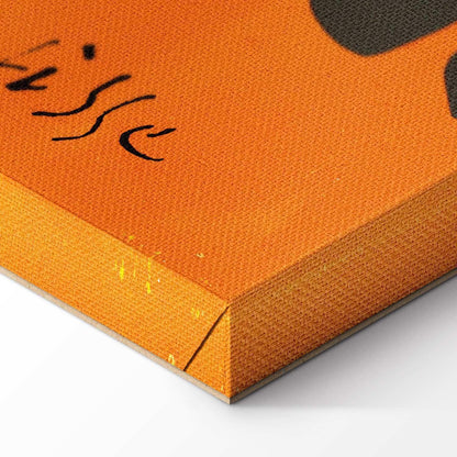 Leinwandbild - Henri Matisse – Black and Violet Arabesques on Orange