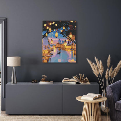 Malen nach Zahlen - Lanterns in Venice