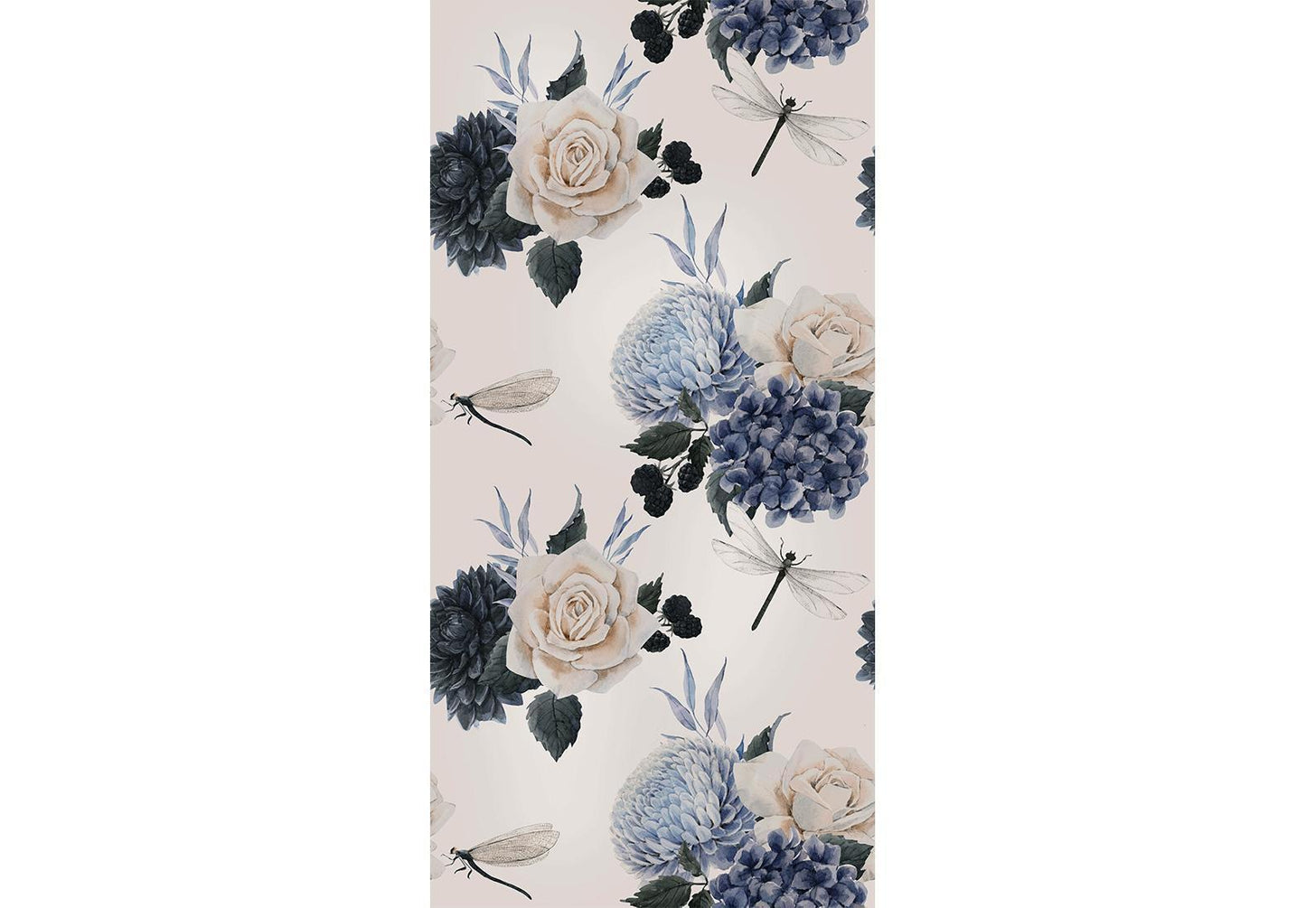 Florale Tapete für elegante Räume

