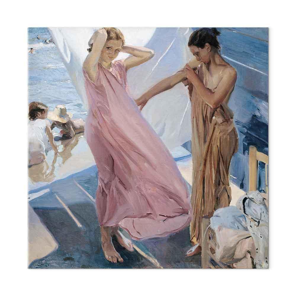 Leinwandbild - Joaquín Sorolla y Bastida – After Bathing, Valencia