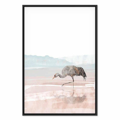 Leinwandbild - Crane in the Morning (1 Part) Vertical