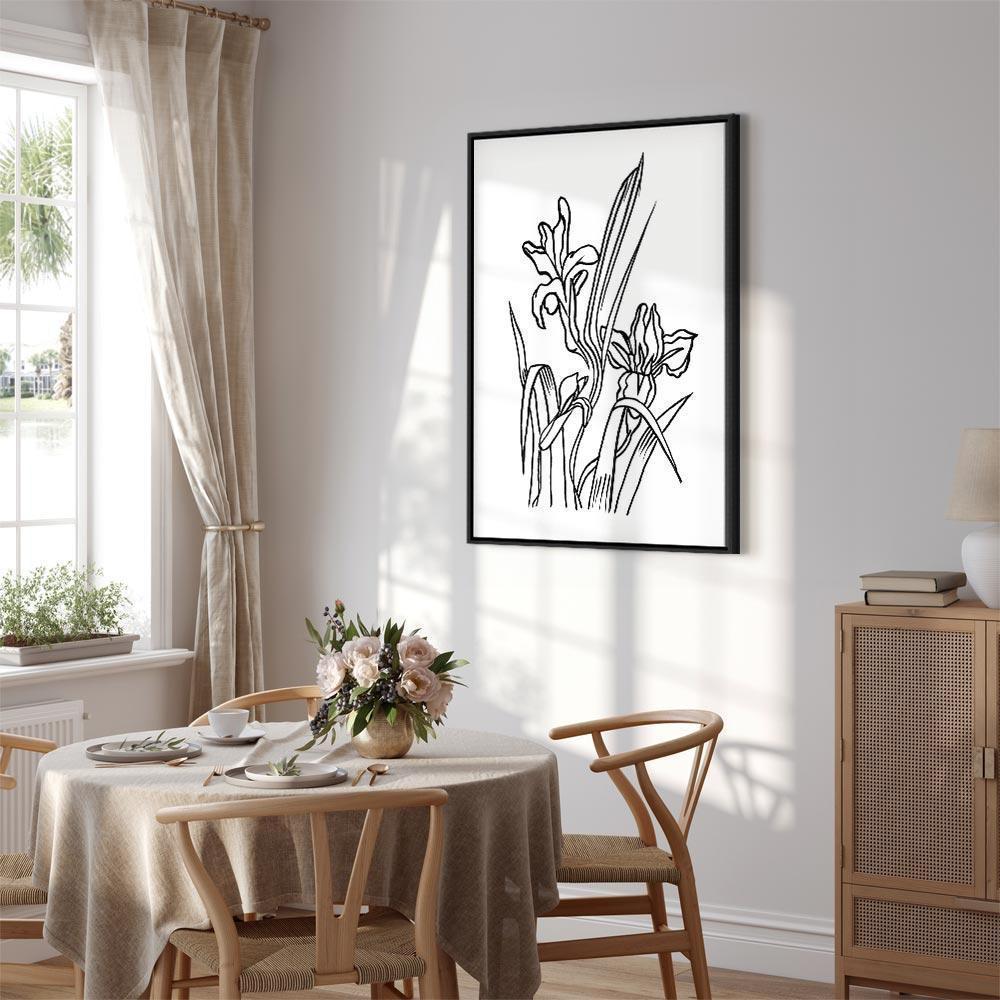 Leinwandbild - Love Irises (1 Part) Vertical