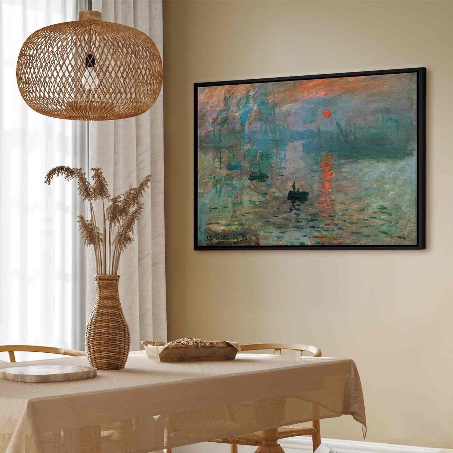 Leinwandbild - Impression, Sunrise - Claude Monet’s Painted Landscape of the Port Artgeist