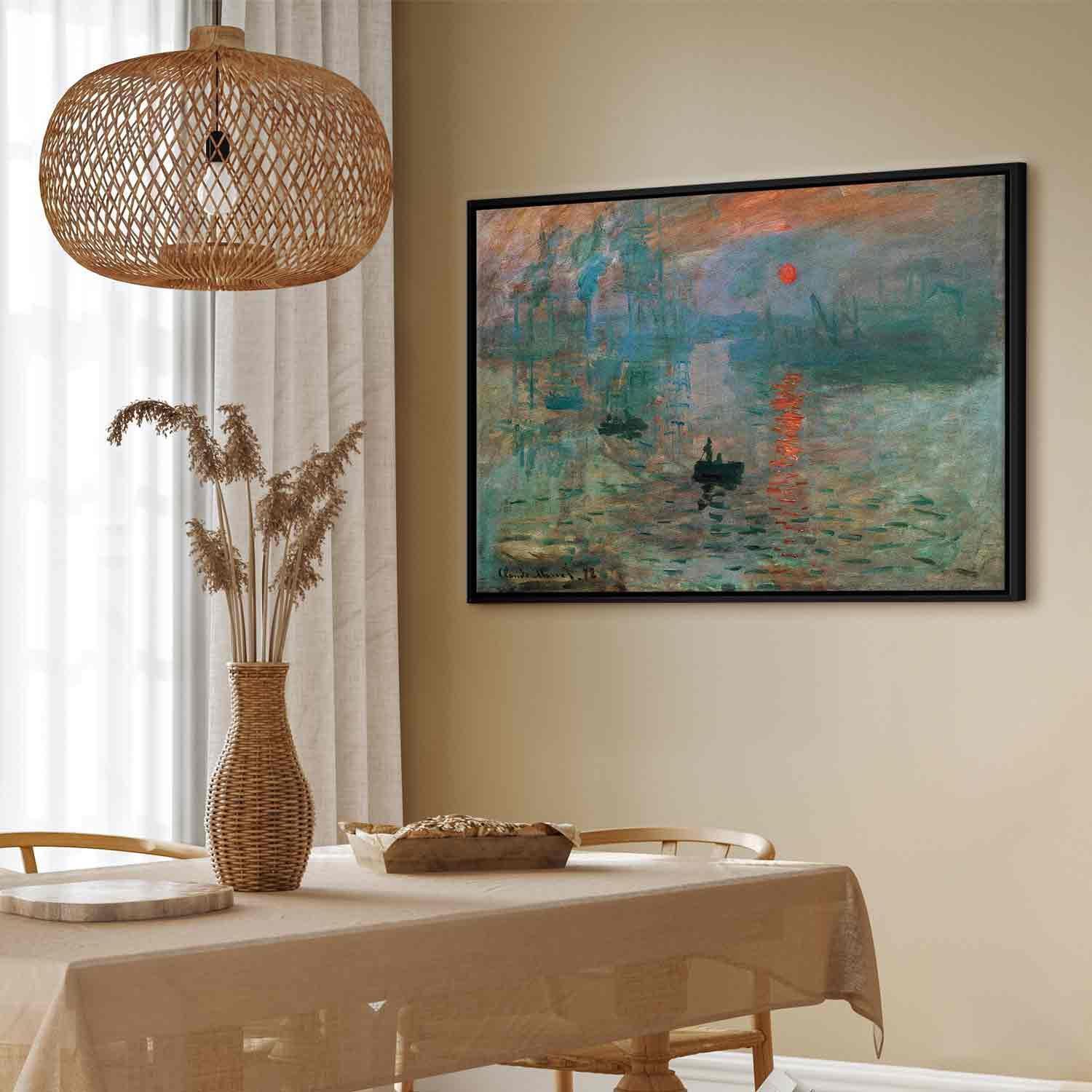 Leinwandbild - Impression, Sunrise - Claude Monet’s Painted Landscape of the Port Artgeist