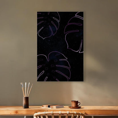 Leinwandbild - Galactic Monstera (1 Part) Vertical