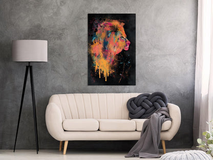 Leinwandbild - Lion Humors (1 Part) Vertical Artgeist