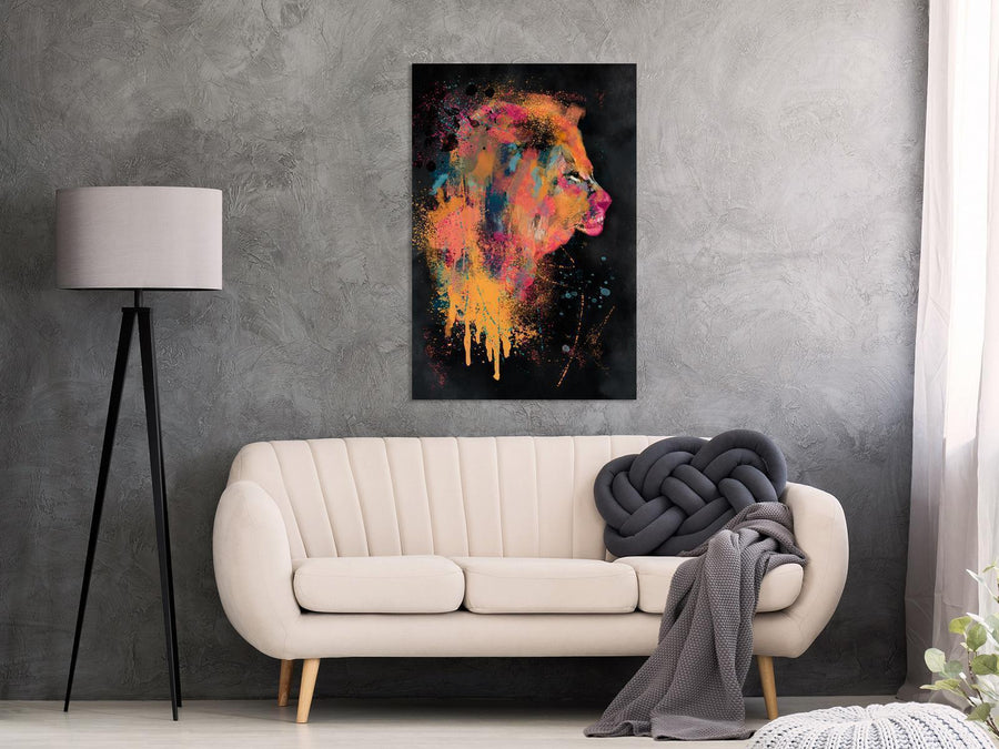 Leinwandbild - Lion Humors (1 Part) Vertical Artgeist