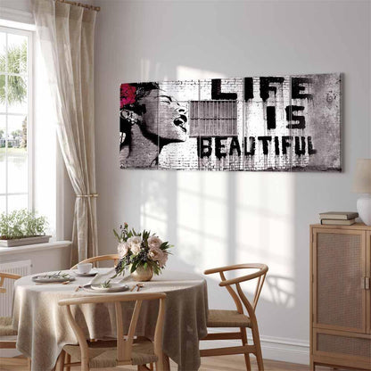 Leinwandbild - Banksy: Life is Beautiful
