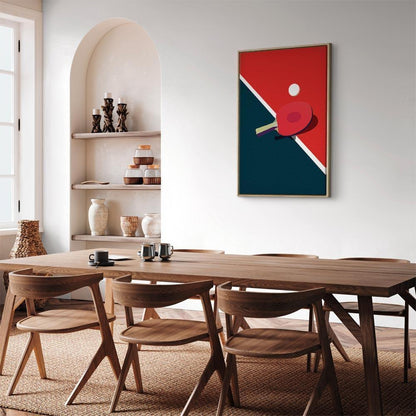 Leinwandbild - Table Tennis - Racket and Ball on the Table