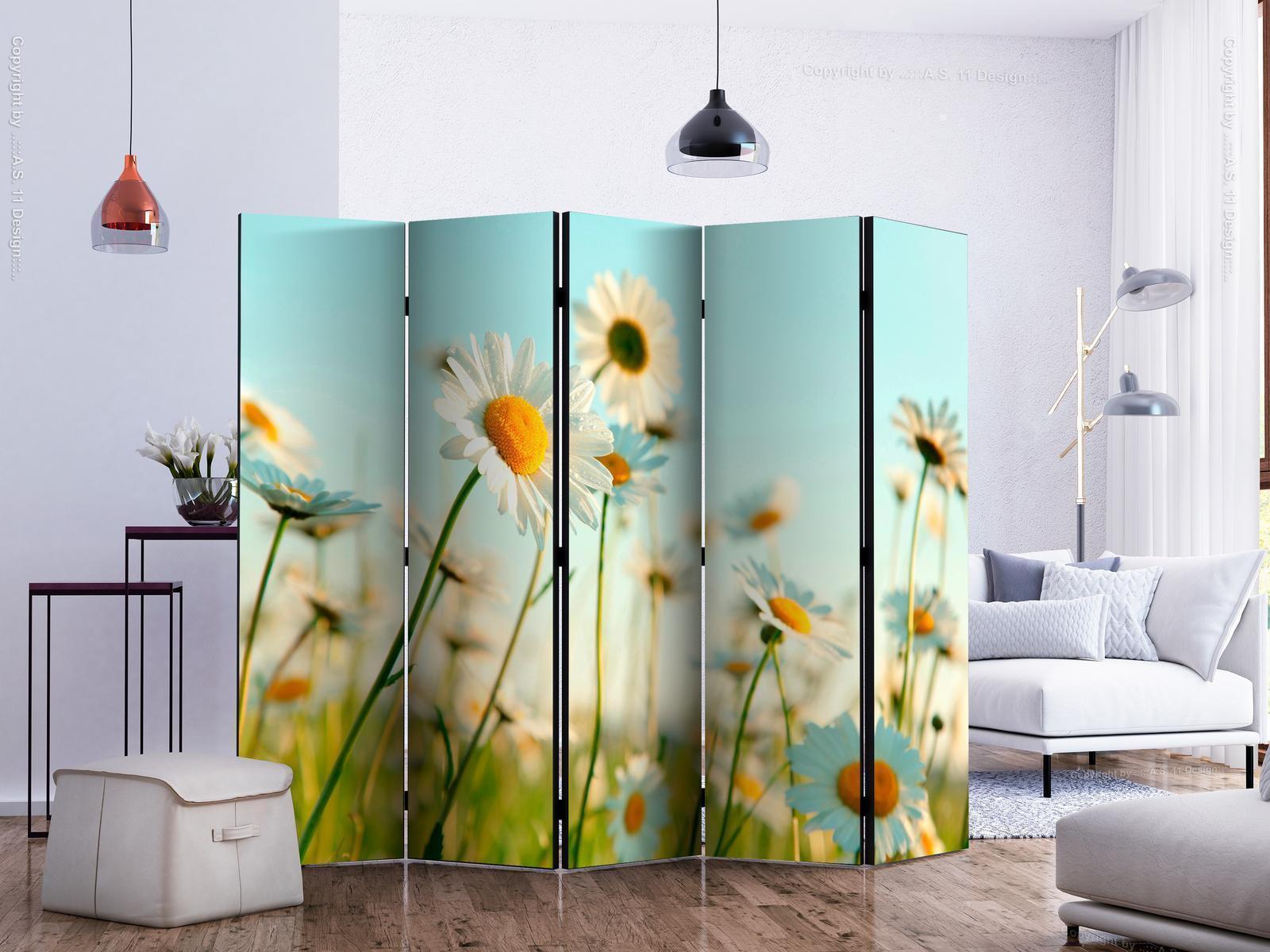 Paravent - Daisies - spring meadow II Artgeist