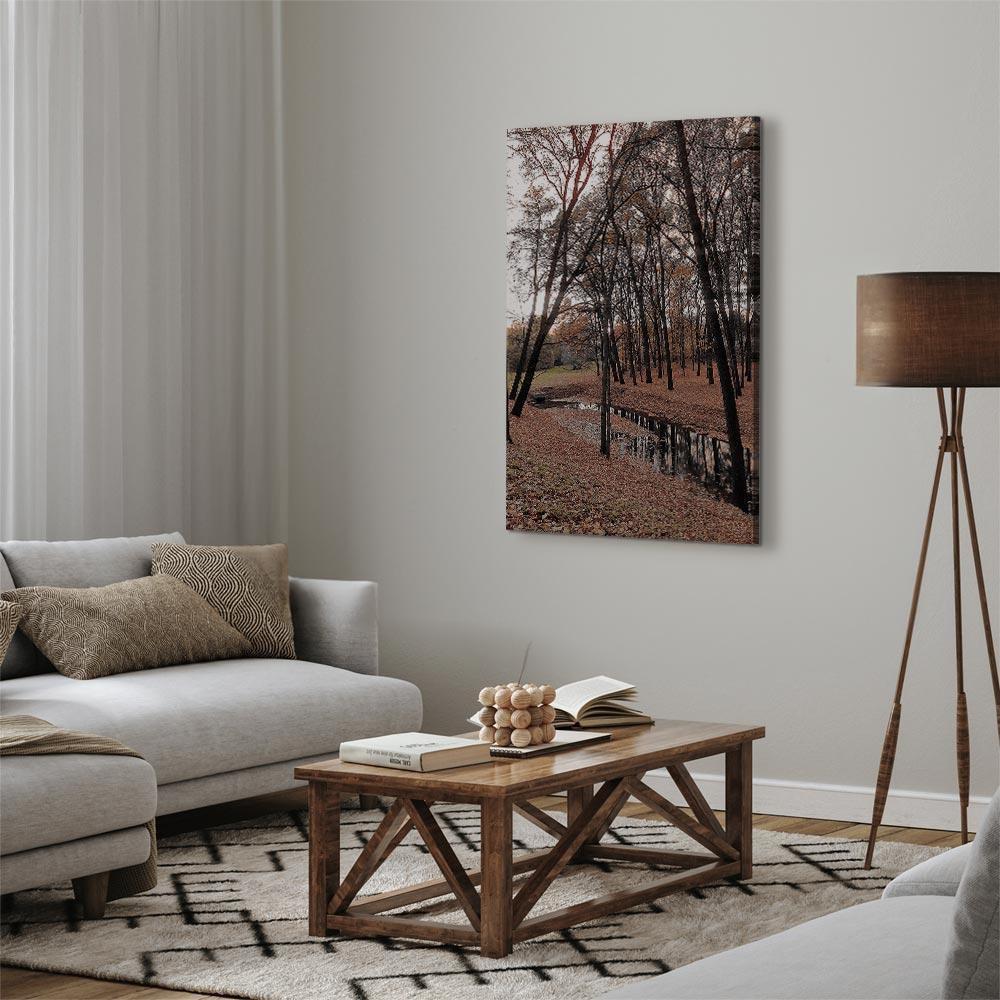 Leinwandbild - Autumn Walk (1 Part) Vertical