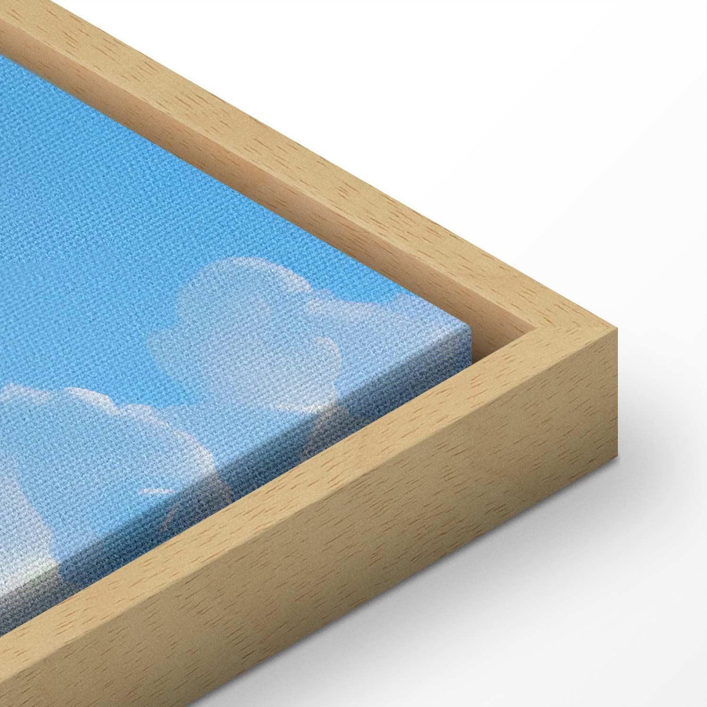 Leinwandbild - Ocean in the Air: Waving Clouds Reflecting Morning Light