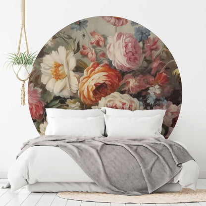 Runde Fototapete - The scent of garden flowers