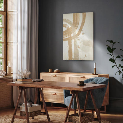 Leinwandbild - Beige Minimalism (1 Part) Vertical