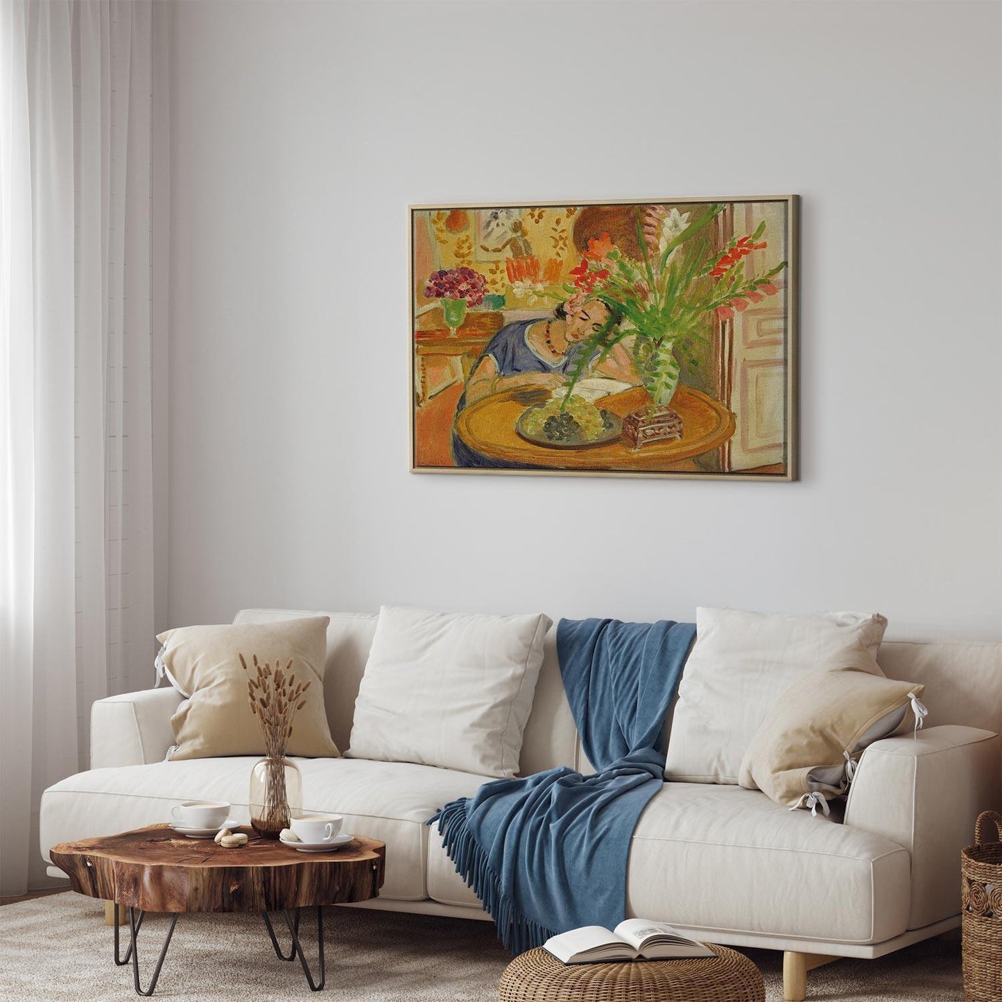 Leinwandbild - Henri Matisse – Woman with Gladioli