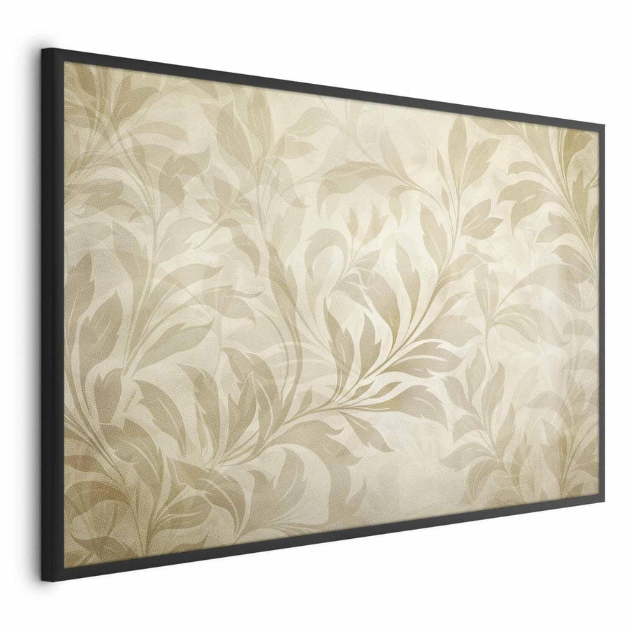 Poster - Sand-colored Leaves and Vines Artgeist