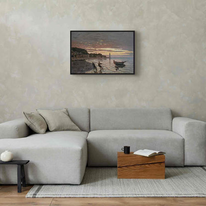 Leinwandbild - Claude Monet – Hauling a Boat Ashore, Honfleur