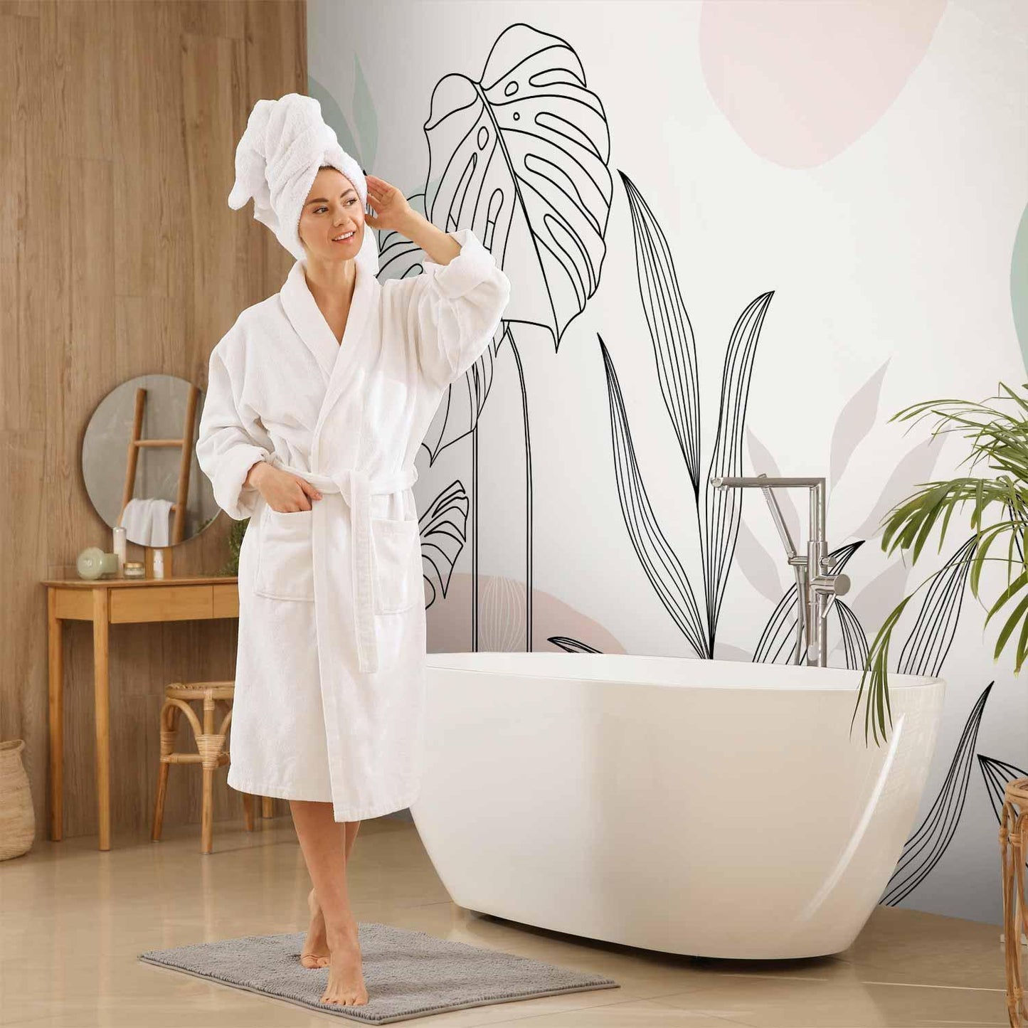 Fototapete - Leaves in Pastels