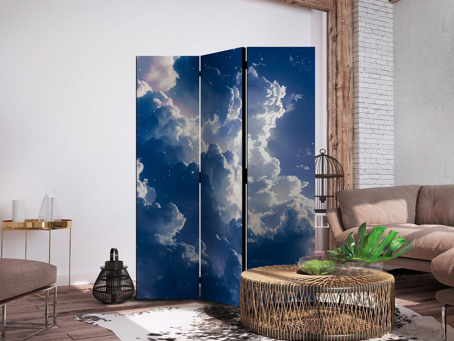 Paravent - Starry Clouds and Gentle Light Over a Corner of the Sky Artgeist