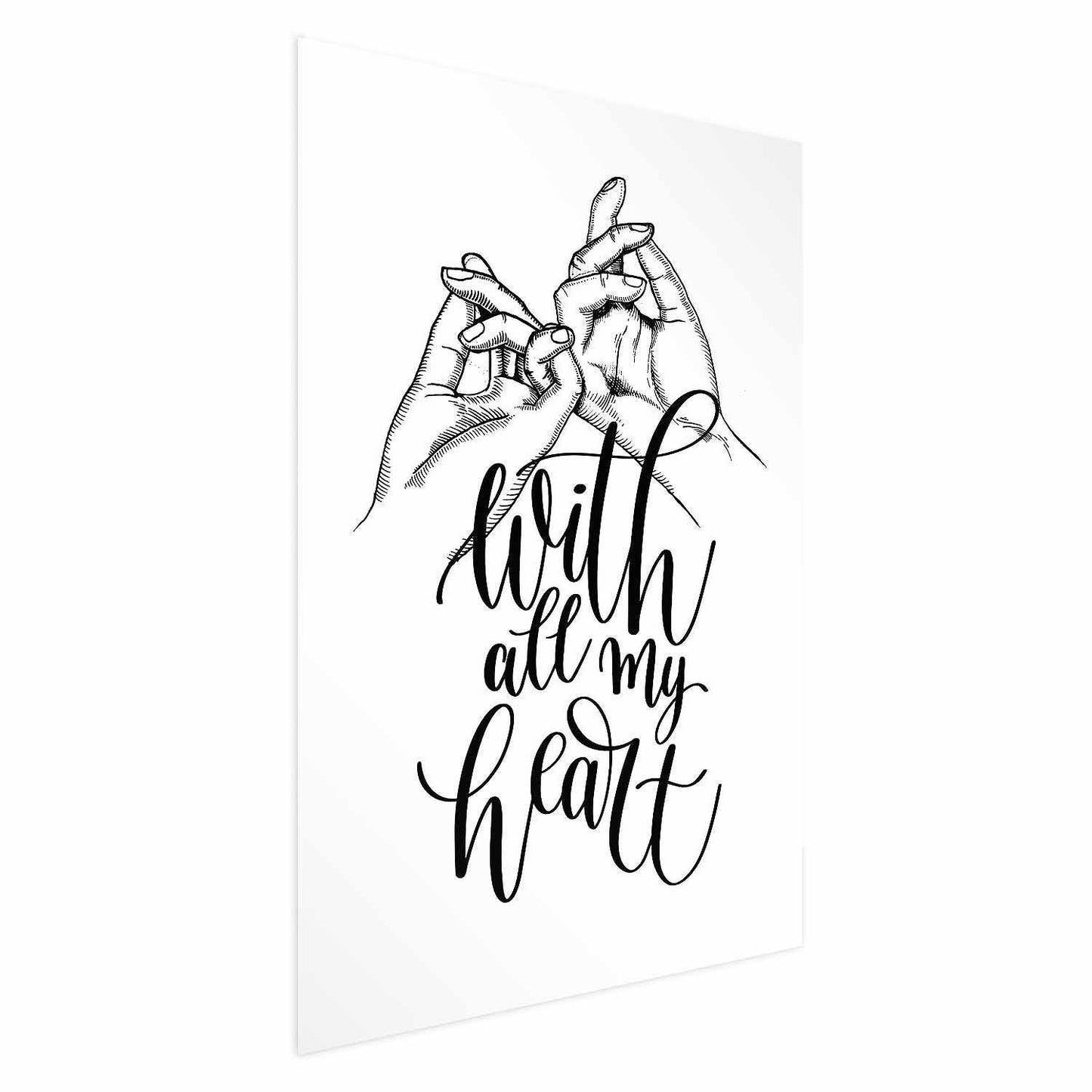Poster - With All My Heart Artgeist