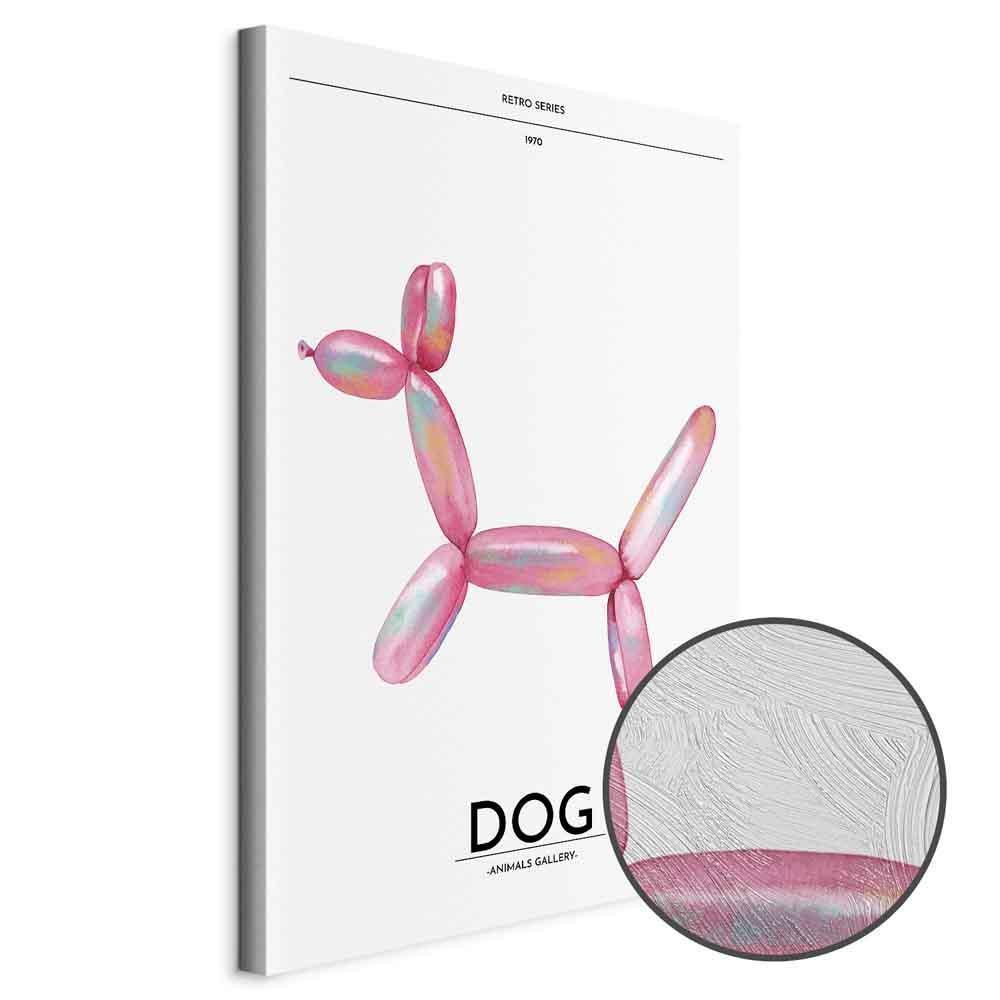 Leinwandbild - Holo-Dog - Colorful Dog in Retro Style