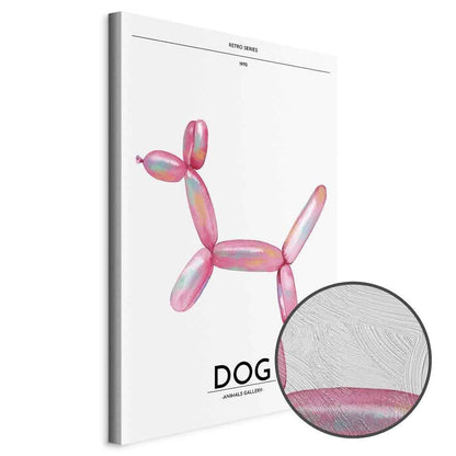 Leinwandbild - Holo-Dog - Colorful Dog in Retro Style