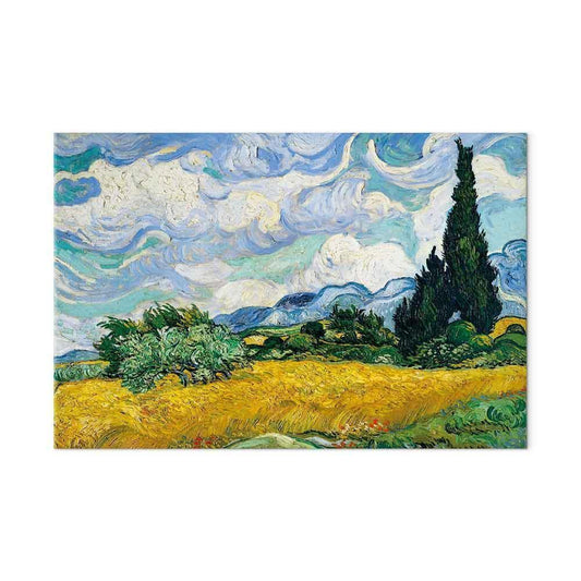 Leinwandbild - Vincent Van Gogh – Wheat Field with Cypresses