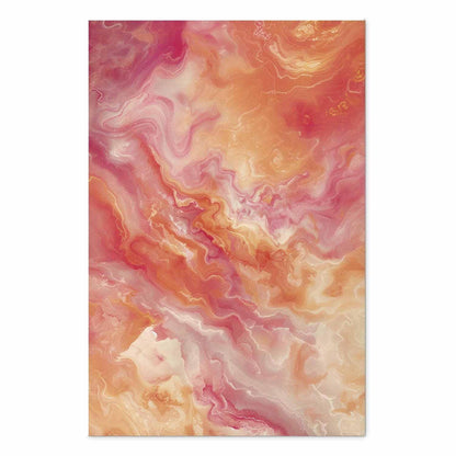 Poster - Fiery Colors - dynamic shapes in fire and pink tones