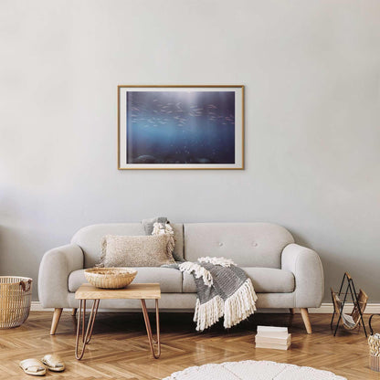 Poster Fische in der Tiefe  – Tiefsee-Fisch im mystischen Blau
