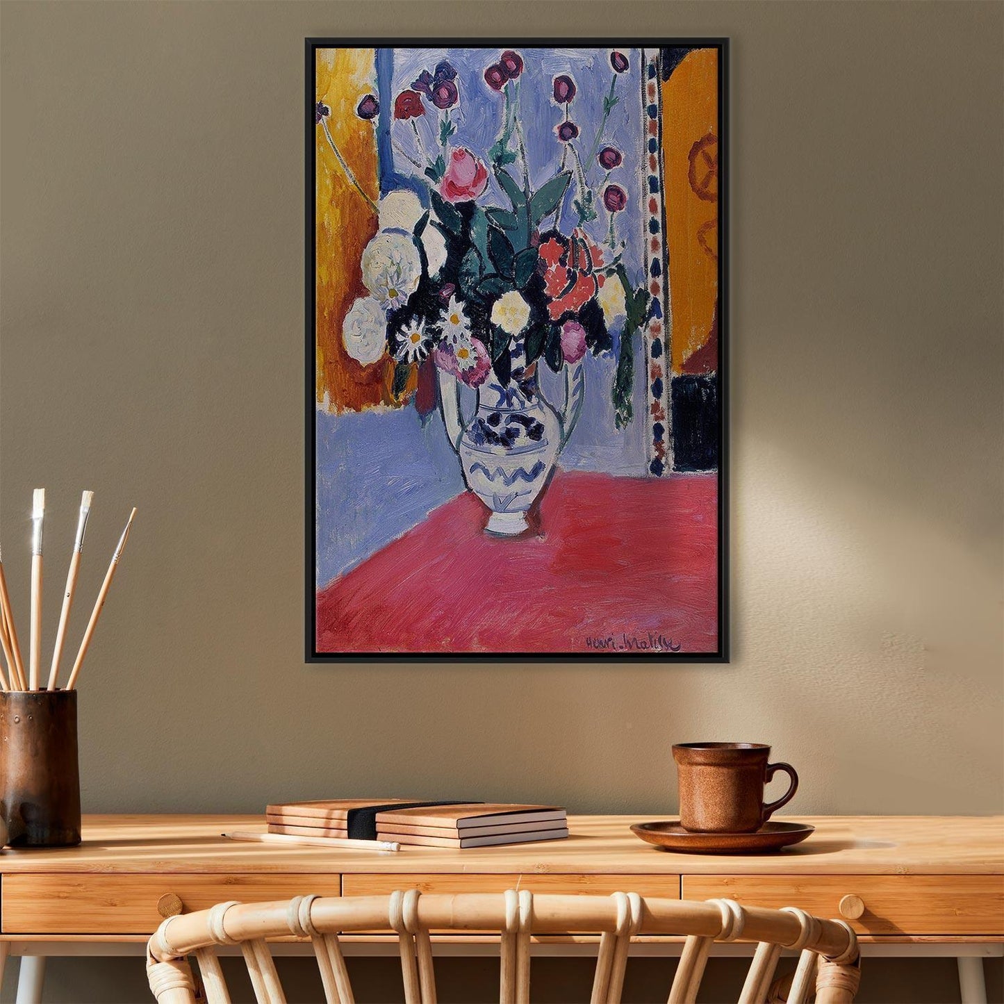 Leinwandbild - Henri Matisse – Bouquet in a Two-Handled Vase
